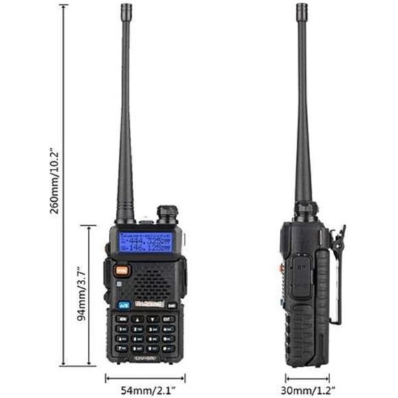 Two Way Radio Dual Band 144-148/420-450Mhz Walkie Talkie 1800mAh Li-ion Battery - Picture 2 of 6